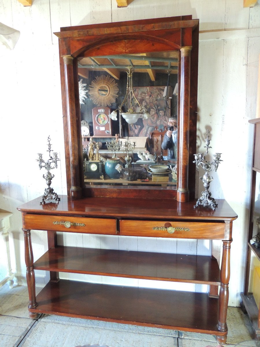 Mahogany Empire Console, Empire Set, 19th Century