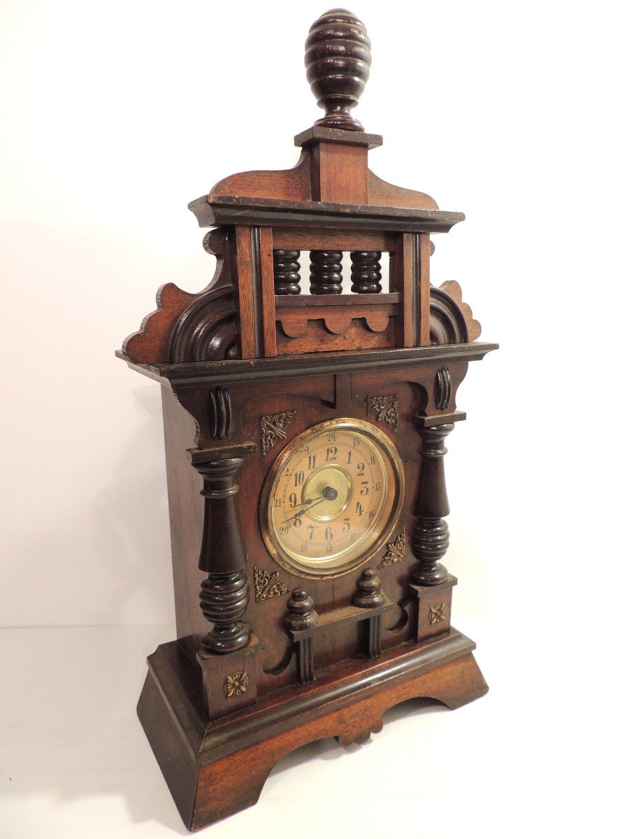 Music Box Clock, Cylinder And Comb Model, Henry II Style, 19th-photo-2