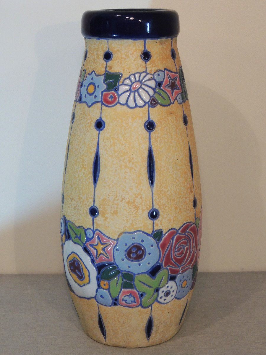 Vase Amphora , Vase En Céramique Art Déco , 20 ème Siècle