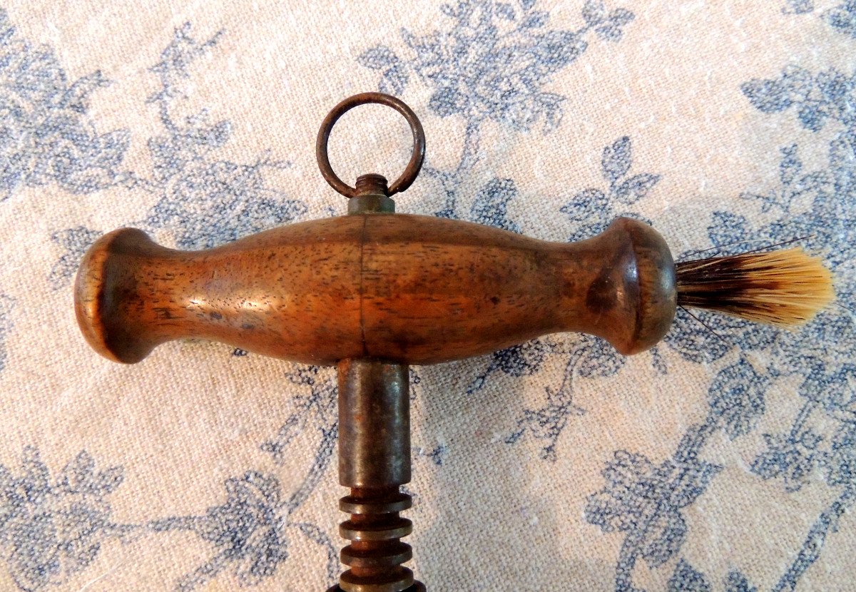 Corkscrew With Rack System With Plumet (in Badger), Art Of Wine, 19th-photo-2