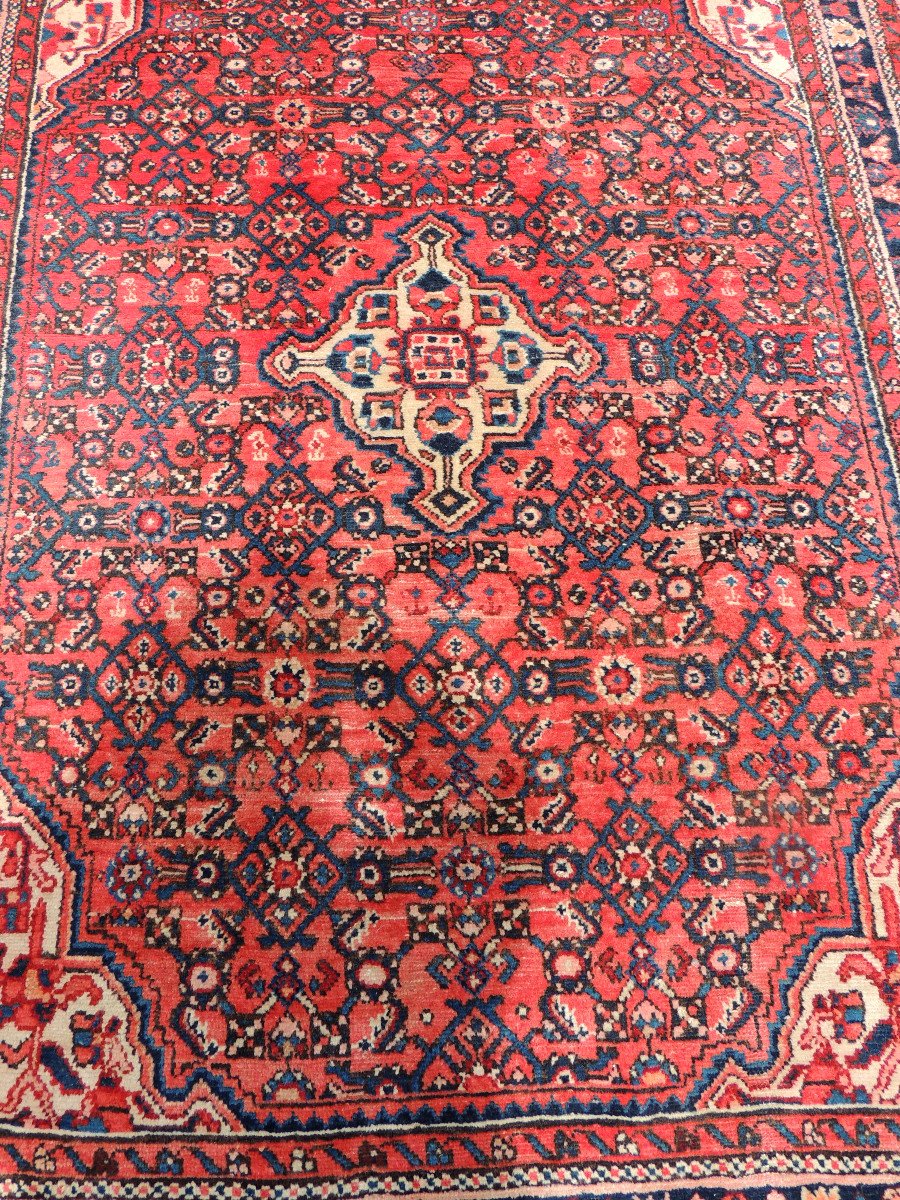 Tapis Iran , Tapis Kachan Fait Main Laine Sur Coton , Années 50 - 60 , 20 ème Siècle -photo-3