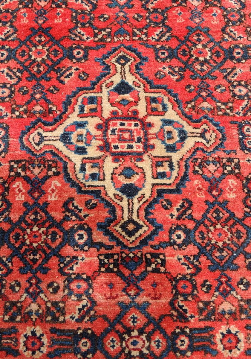 Tapis Iran , Tapis Kachan Fait Main Laine Sur Coton , Années 50 - 60 , 20 ème Siècle -photo-4