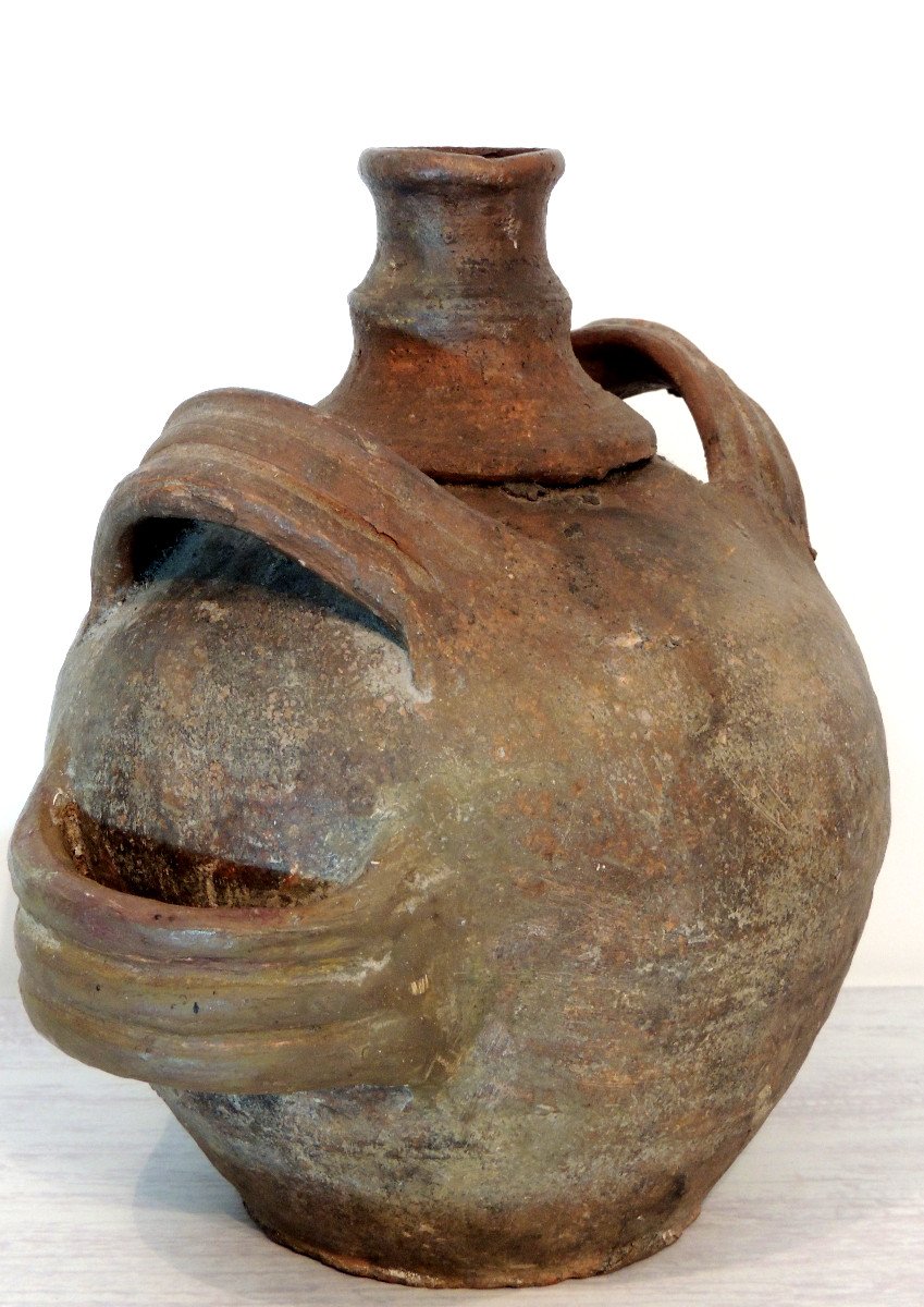 Pottery, Terracotta Passerby Gourd From The South West Of France, 18th Century-photo-1