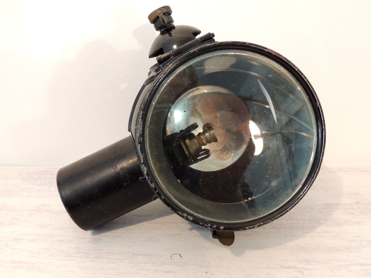 Pair Of Besnard Automobile Headlights "les Vestales" No. 1853 United France, 19th Century Car Part-photo-5