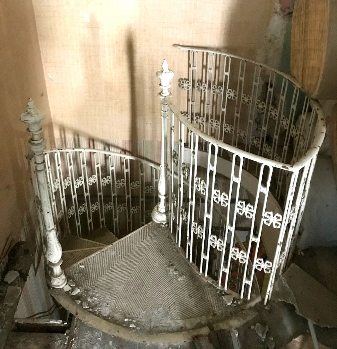 Cast Iron Spiral Staircase, Architectural Element Of Very Good Quality, Chateau Du Médoc