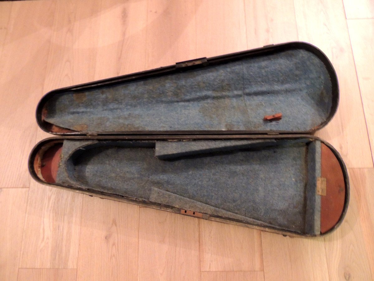 Violin, Trapezoidal Violin By Félix Savard 1819, Original Box, 19th Century -photo-4