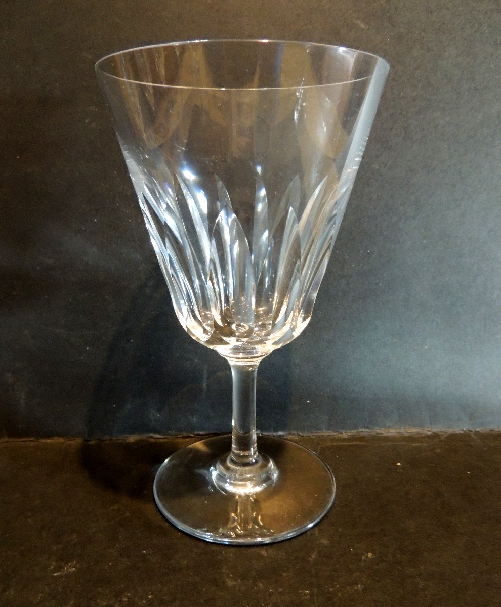 Baccarat Crystal Glasses, 25 Pieces All Signed In Perfect Condition, 20th Century Glass Service-photo-3