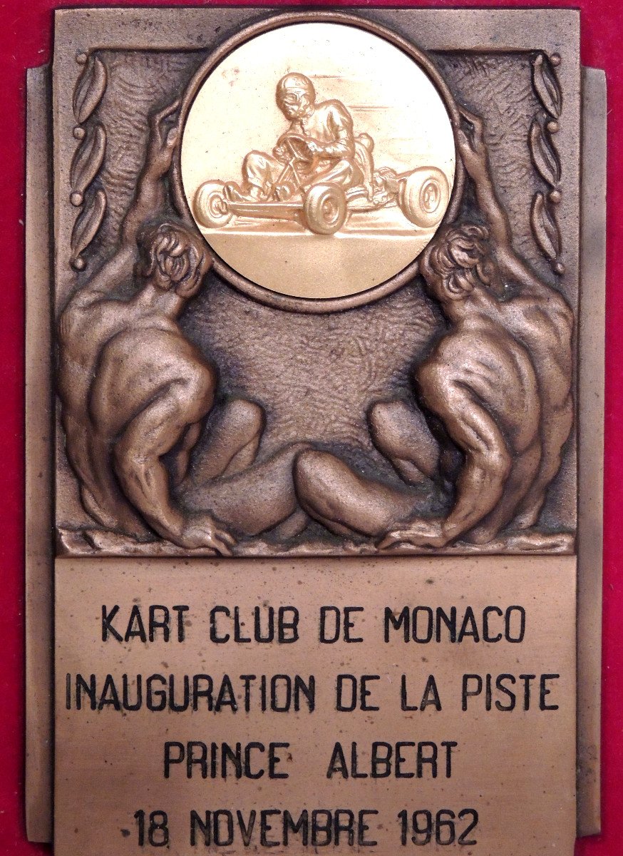 Médaille , Trophé , Sport Mécanique , Kart Club De Monaco De 1962 , dans son écrin , 20 ème -photo-4