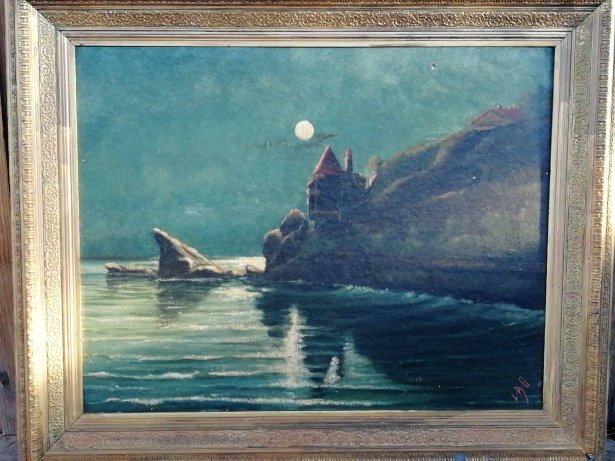 Marine Painting Signed Lag.-photo-2