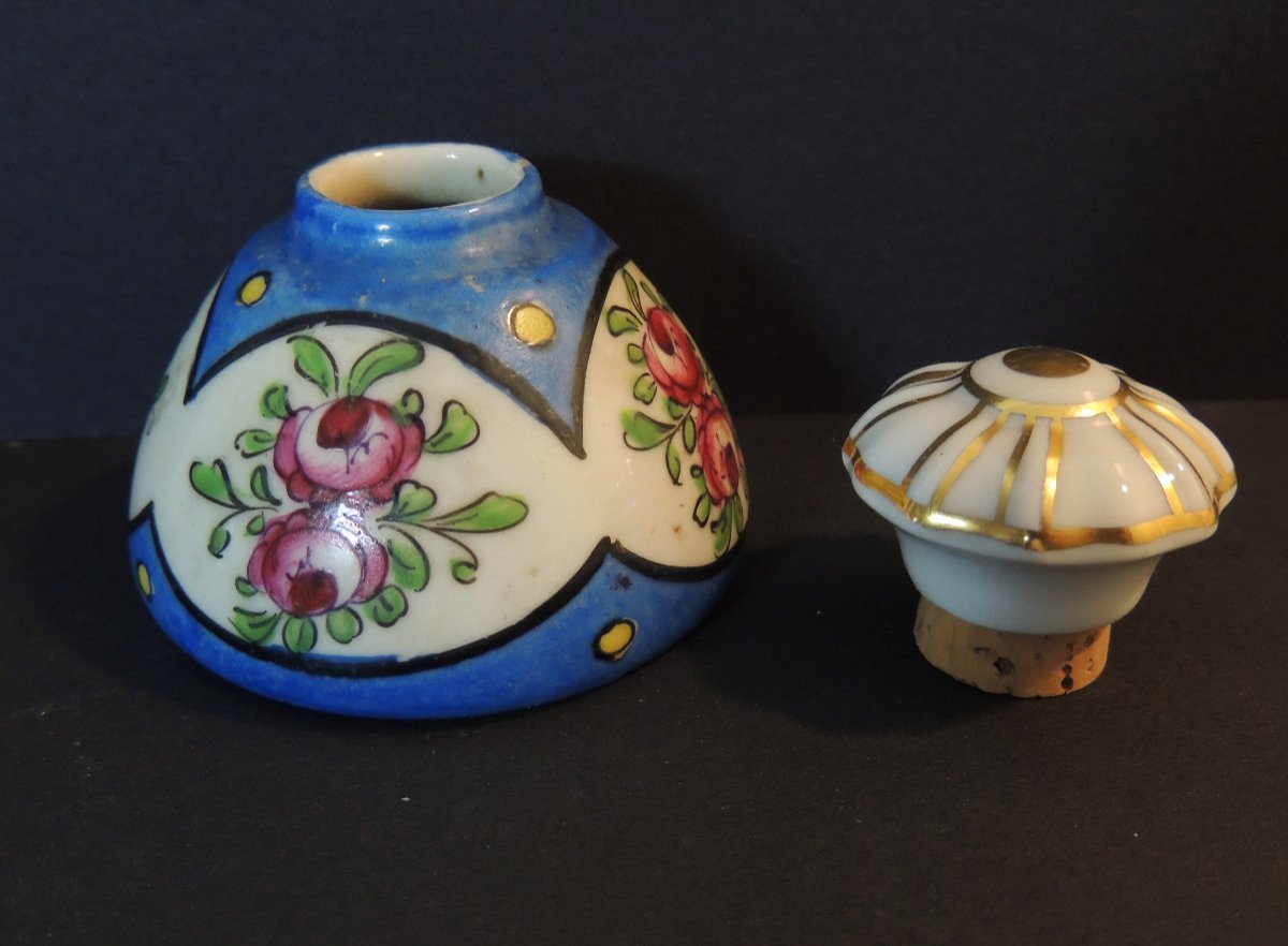 Sèvres Porcelain Perfume Bottle With Its Tray, 19th Century-photo-1