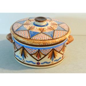 Hb De Quinper Ceramic Candy Box, 50s - 60s From The 20th Century