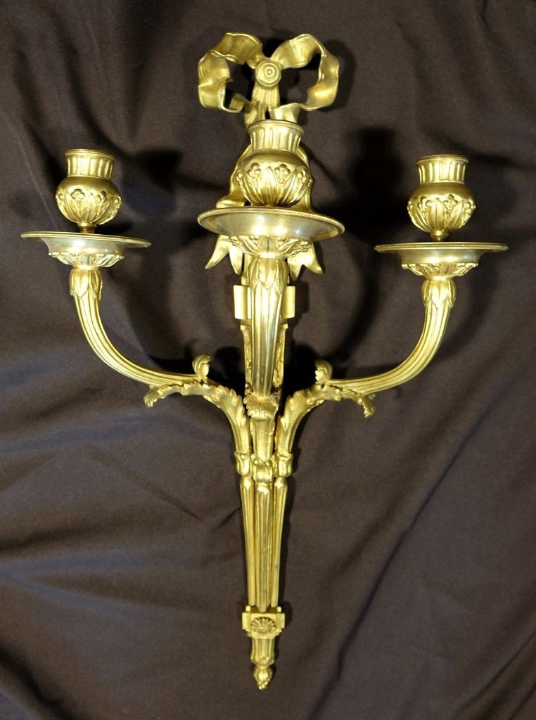 Large Wall Lamp In Gilt Bronze