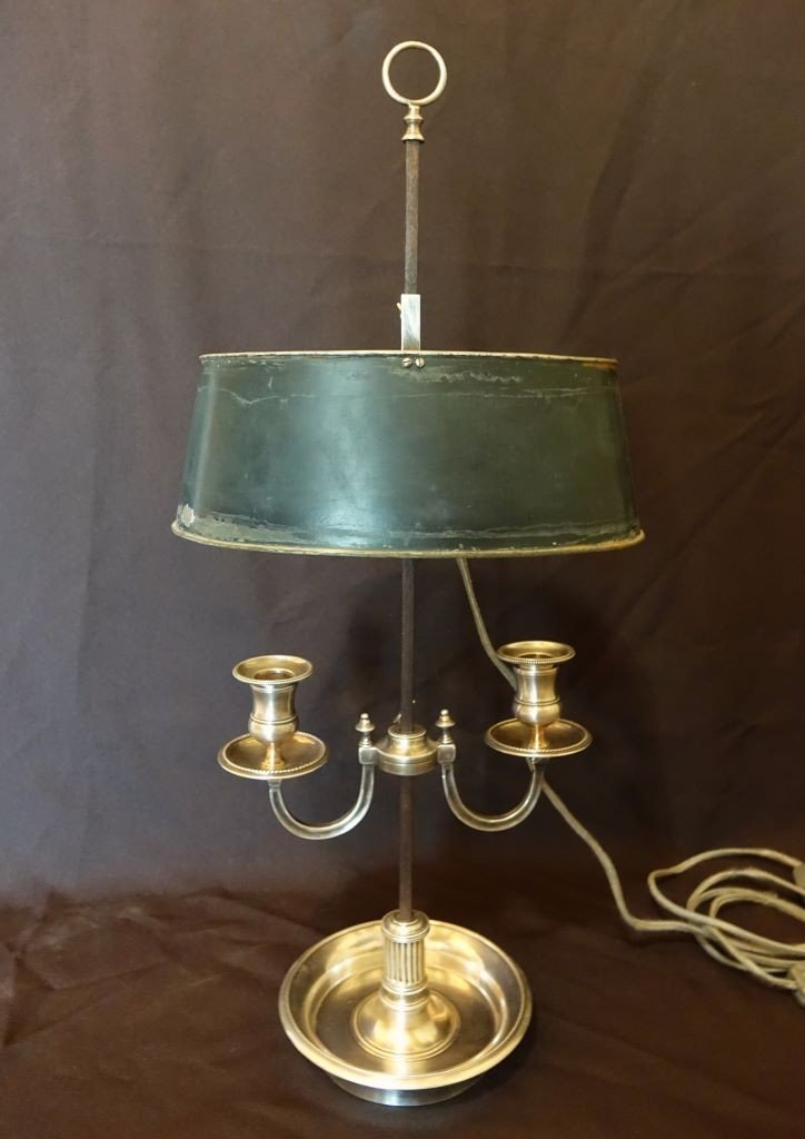 Bouillotte Lamp In Silver Bronze-photo-1