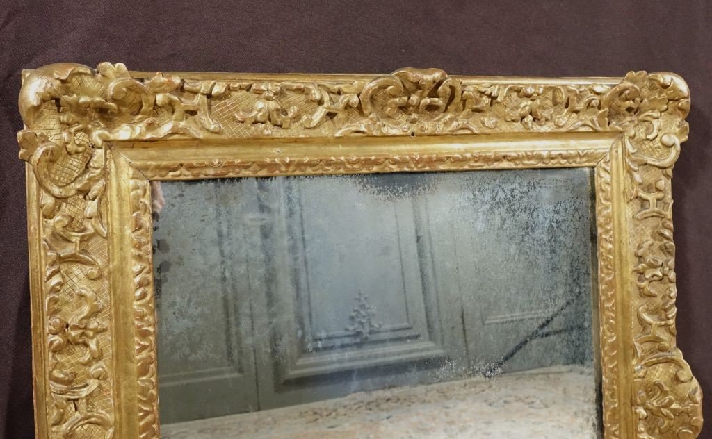 Regency Mirror In Golden Wood-photo-3