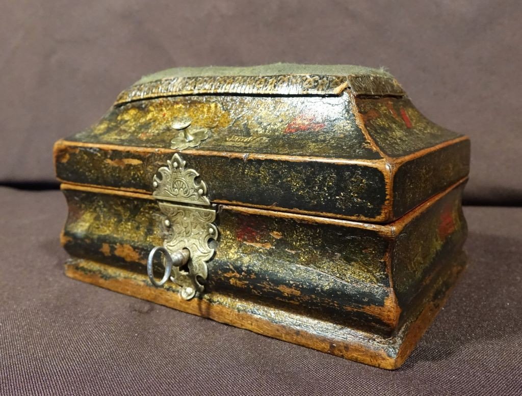 Lacquered And Gold Pin Box. Early 18th Century-photo-2