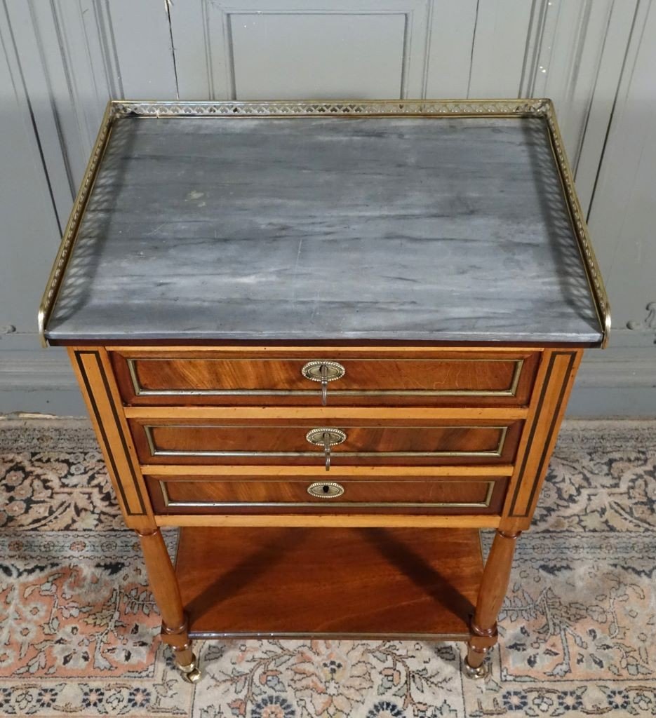 Louis XVI / Directory Period Chiffonnière Table-photo-3