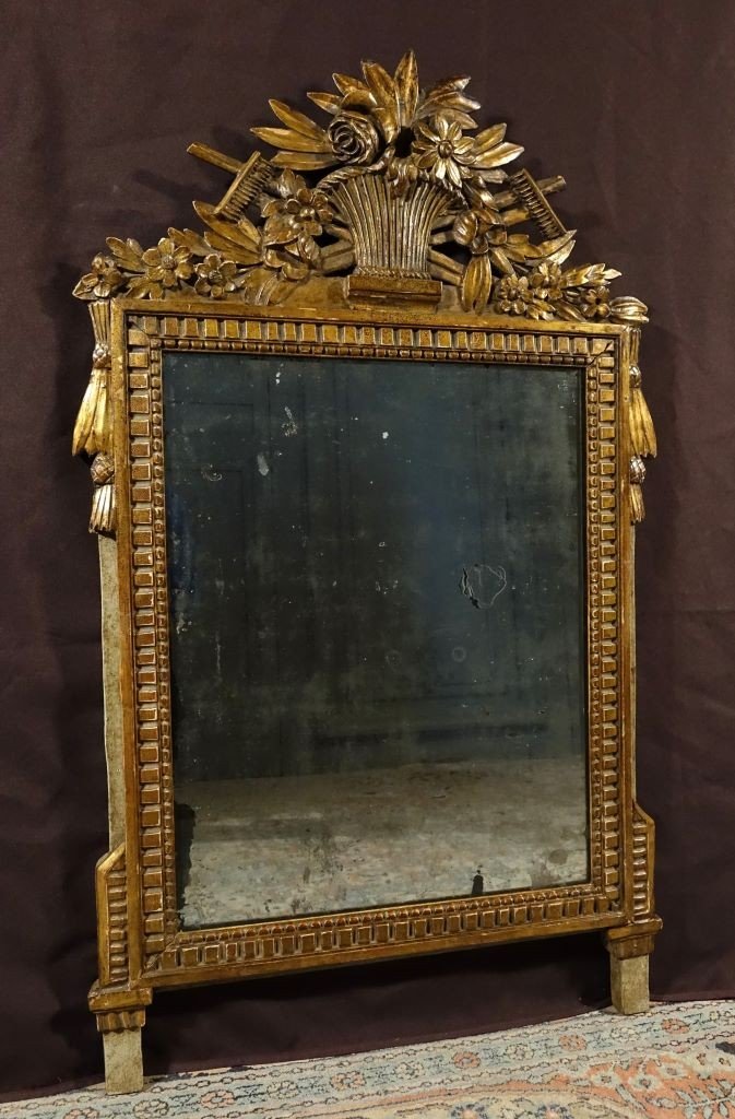 Miroir à Fronton De Style Louis XVI-photo-2