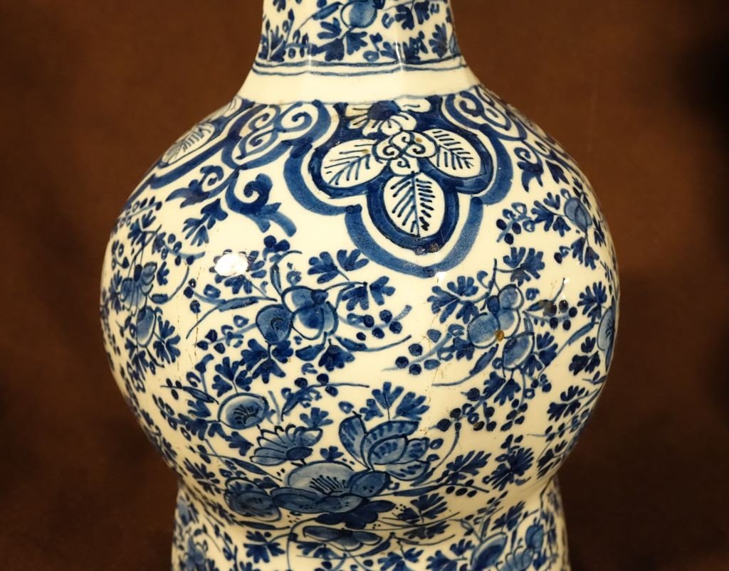 Pair Of Delft Earthenware Vases-photo-2