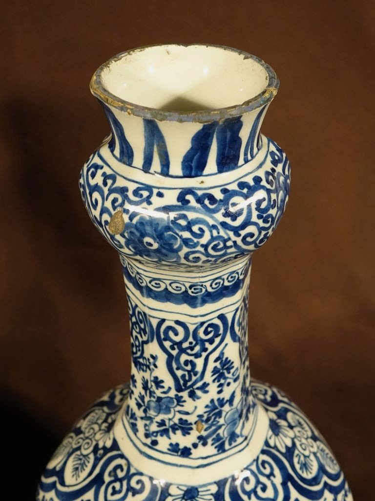 Pair Of Delft Earthenware Vases-photo-5