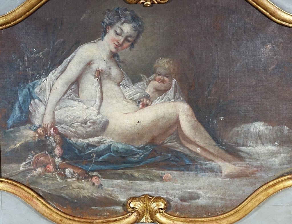 Trumeau Peinture Leda Et Le Cygne-photo-1