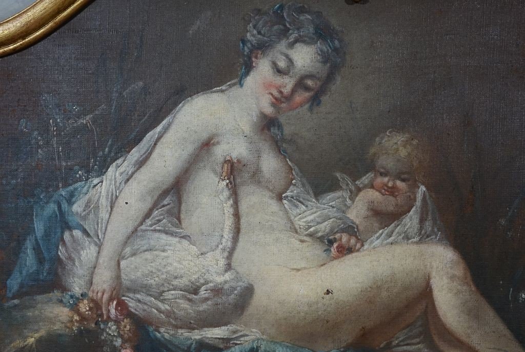 Trumeau Peinture Leda Et Le Cygne-photo-2