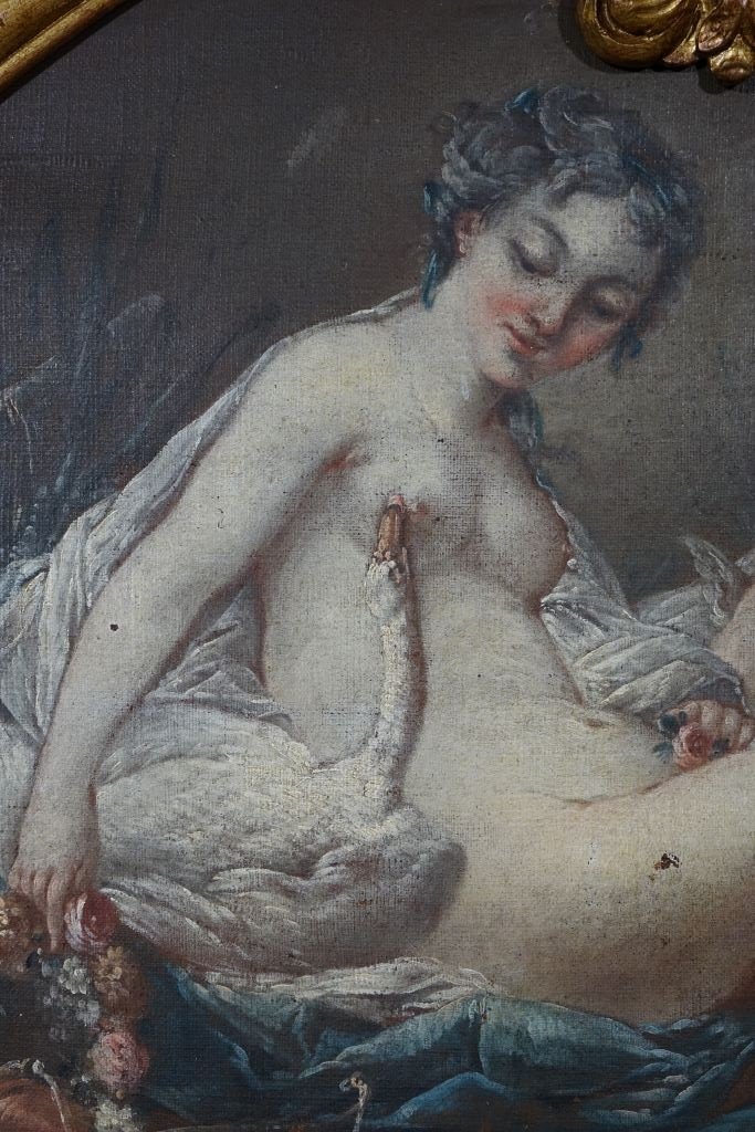 Trumeau Peinture Leda Et Le Cygne-photo-3