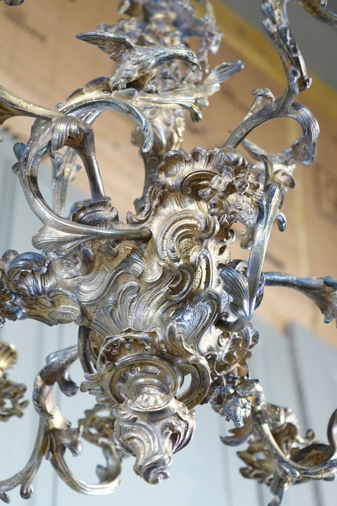 Louis XV Style Chandelier In Gilt Bronze-photo-8