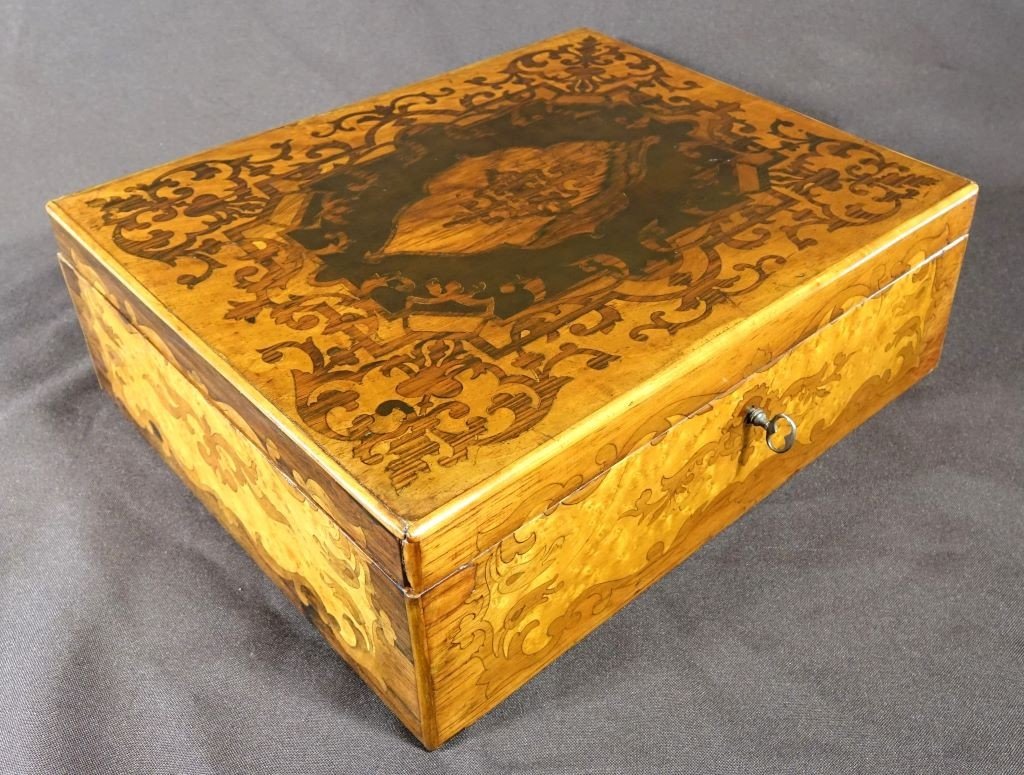 Rosewood Marquetry Box-photo-3