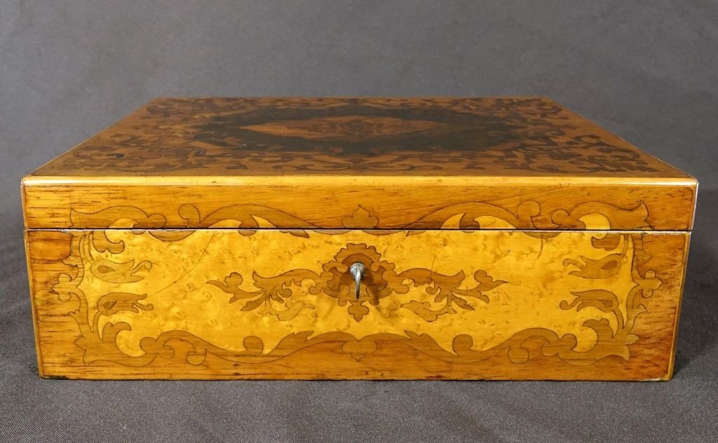 Rosewood Marquetry Box-photo-4