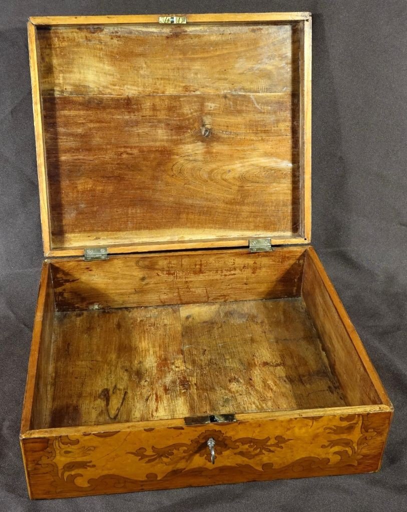 Rosewood Marquetry Box-photo-7