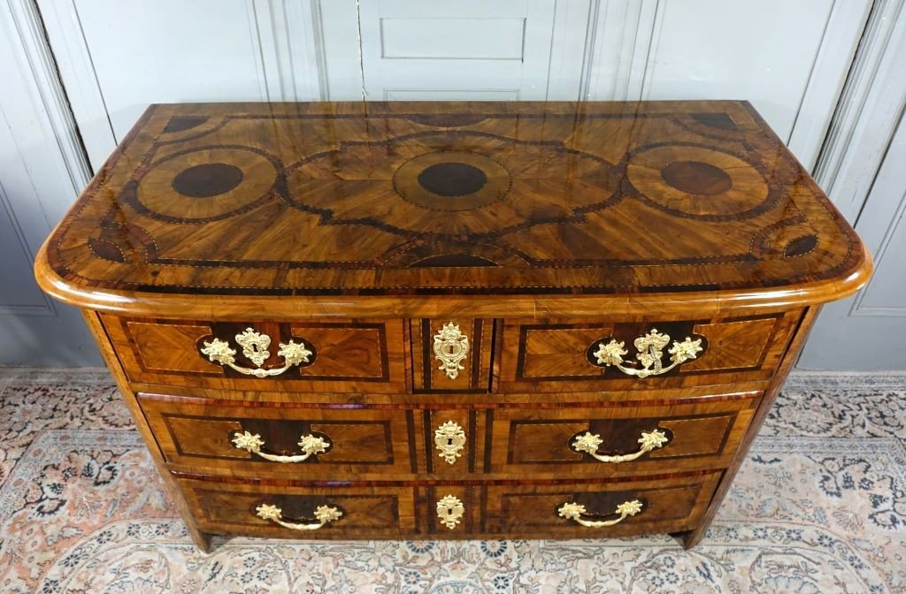 Commode grenobloise en olivier - Dauphiné époque Louis XIV début XVIIIème-photo-2