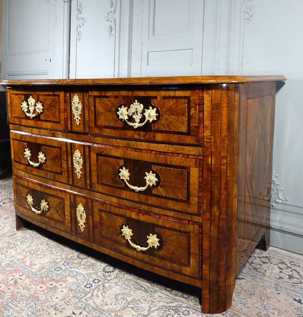 Commode grenobloise en olivier - Dauphiné époque Louis XIV début XVIIIème-photo-3