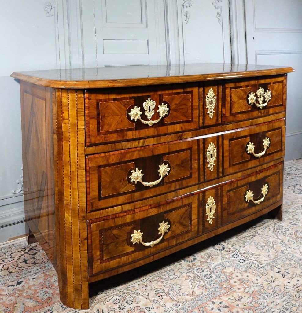 Commode grenobloise en olivier - Dauphiné époque Louis XIV début XVIIIème-photo-4