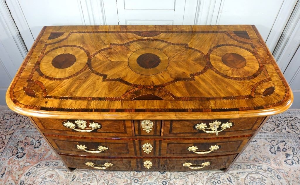 Commode grenobloise en olivier - Dauphiné époque Louis XIV début XVIIIème-photo-3