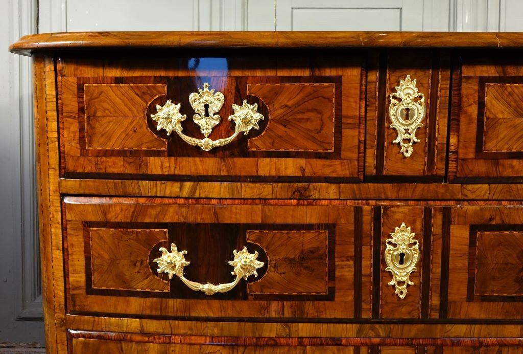 Commode grenobloise en olivier - Dauphiné époque Louis XIV début XVIIIème-photo-5