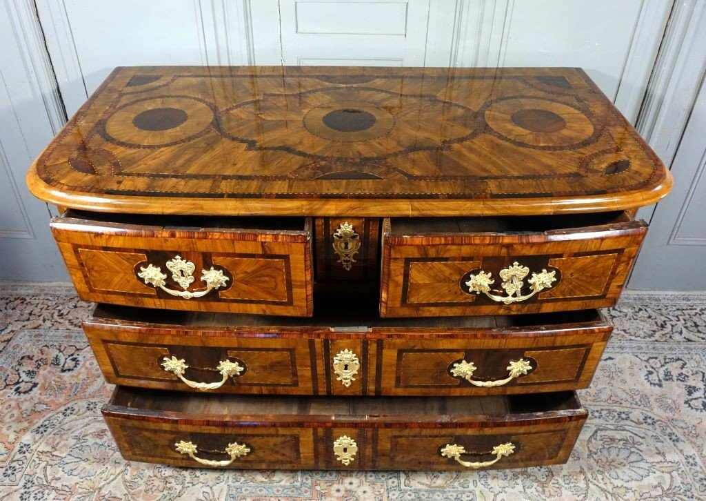 Commode grenobloise en olivier - Dauphiné époque Louis XIV début XVIIIème-photo-8