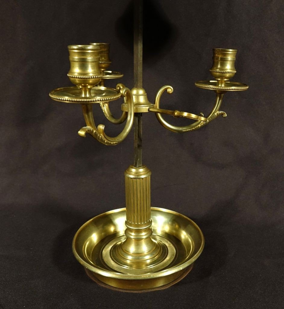 Louis XVI Style Bronze Bouillotte Lamp-photo-3