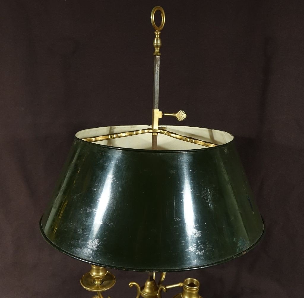 Lampe Bouillotte En Bronze De Style Louis XVI d'époque début XIXème-photo-3