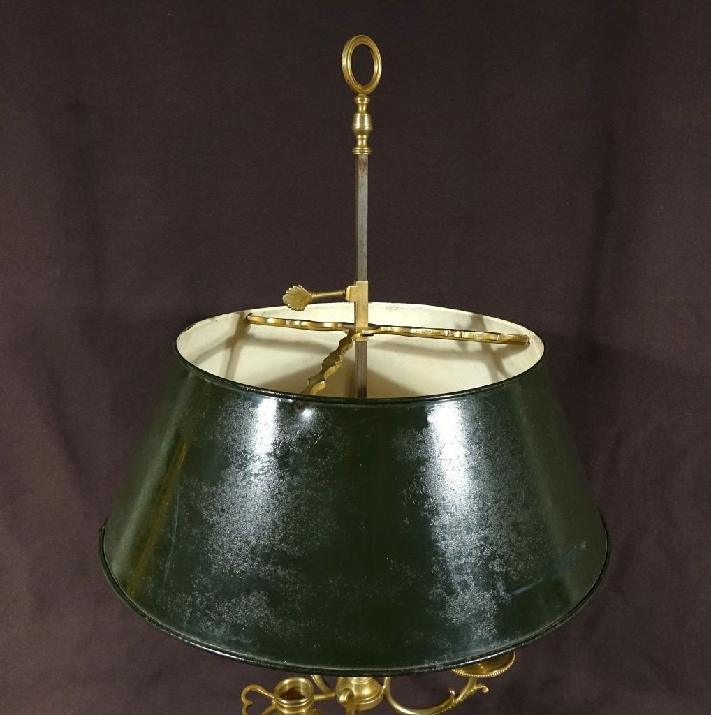 Lampe Bouillotte En Bronze De Style Louis XVI d'époque début XIXème-photo-4