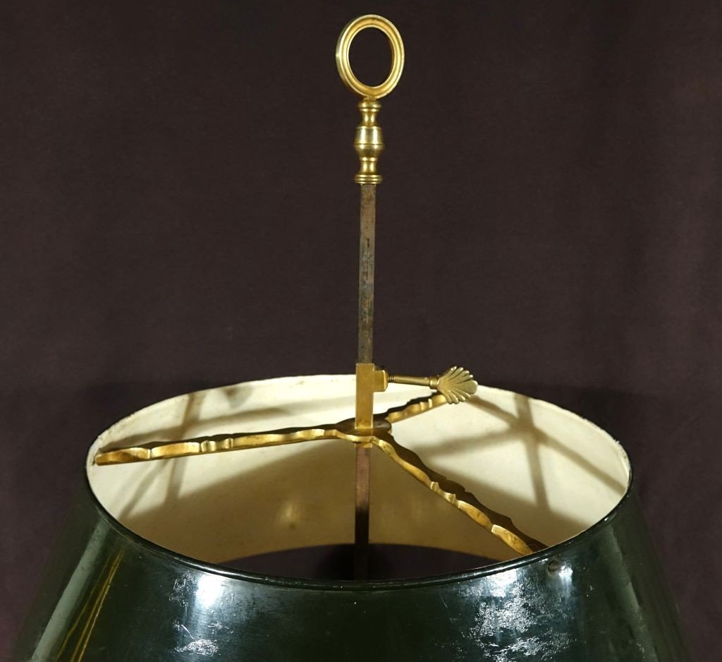 Lampe Bouillotte En Bronze De Style Louis XVI d'époque début XIXème-photo-5