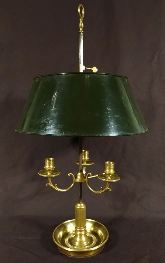 Lampe Bouillotte En Bronze De Style Louis XVI d'époque début XIXème