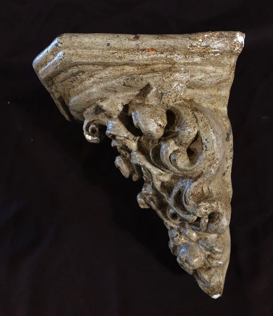 Plaster Wall Light Console. 18th Century Period-photo-3