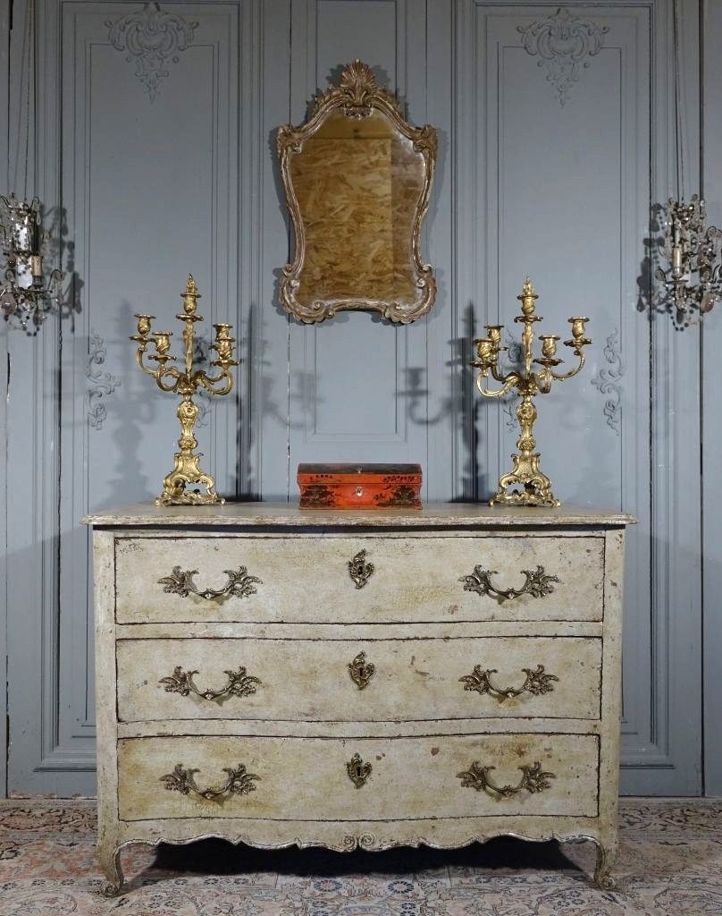 Louis XV Painted Chest Of Drawers-photo-2