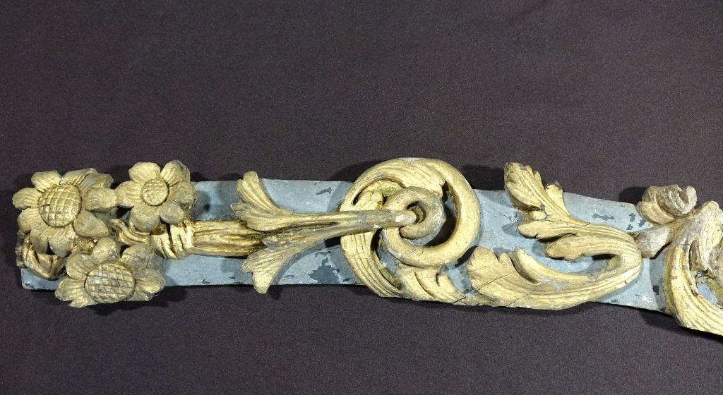 Gilded Wood Large Carved And Gilded Woodwork Element-photo-3