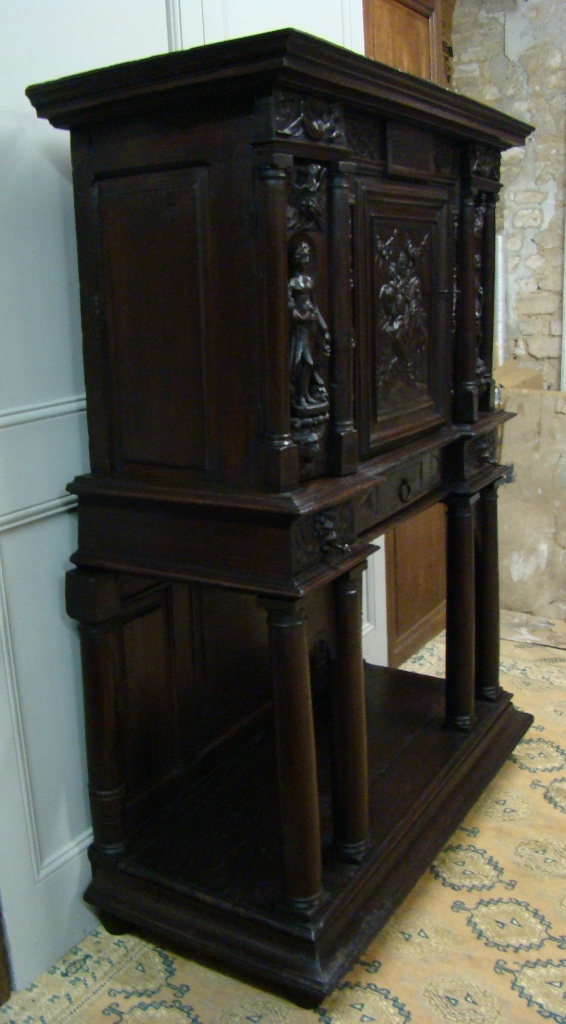 Cabinet d'époque Renaissance En Chêne Fin XVIeme-photo-3