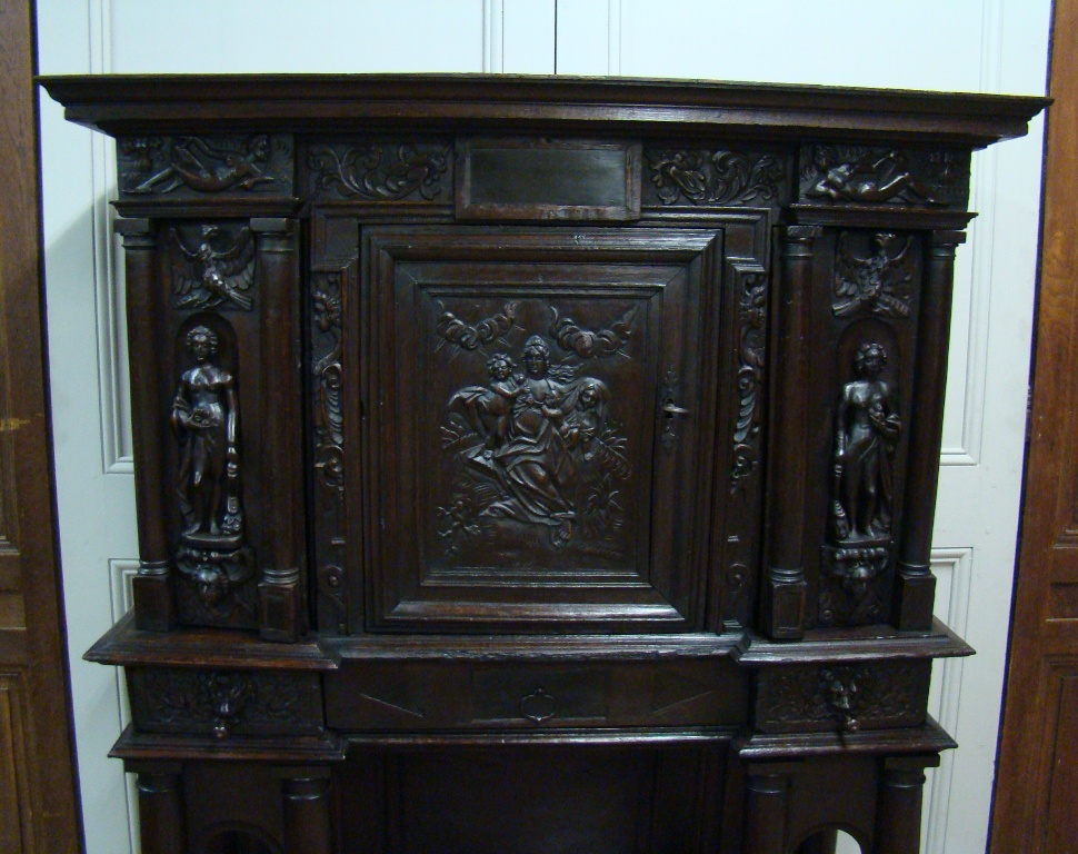 Cabinet d'époque Renaissance En Chêne Fin XVIeme-photo-1