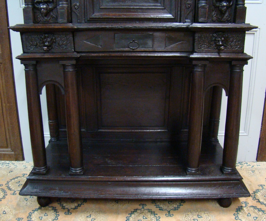 Cabinet d'époque Renaissance En Chêne Fin XVIeme-photo-2