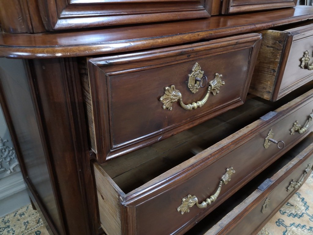 Commode Vitrine De Port En Acajou. Epoque XVIIIème.-photo-8