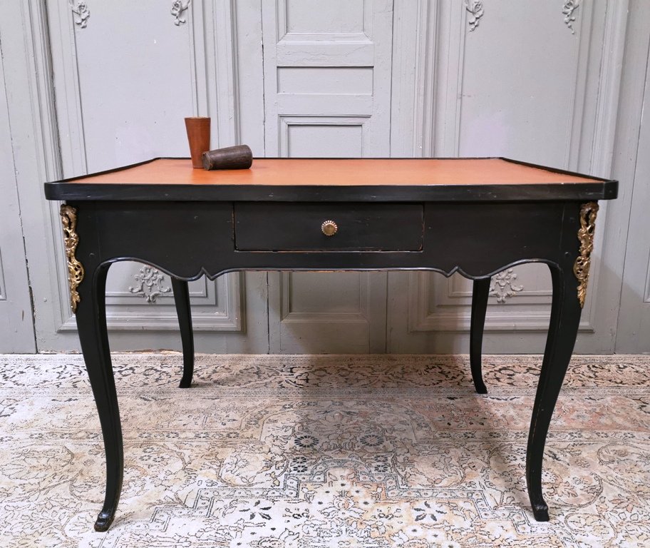 Black Lacquered Louis XV Table. Middle Eighteenth Period-photo-2