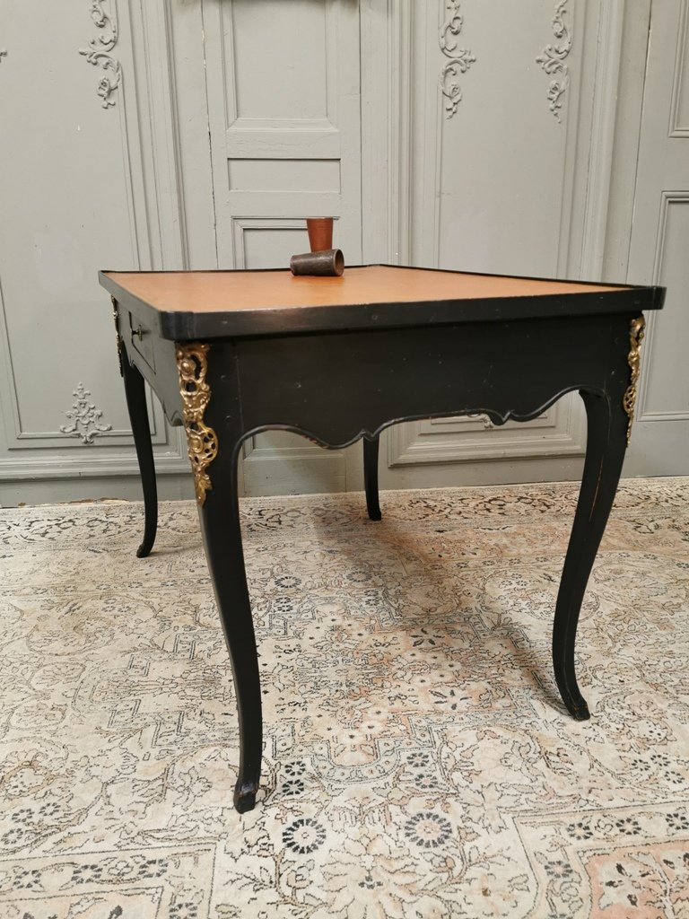 Black Lacquered Louis XV Table. Middle Eighteenth Period-photo-1